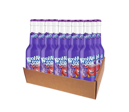 12 PACK! NEW! Kool-Aid Grape Soda, 12 oz Bottles, FREE EXPEDITED SHIPPING!