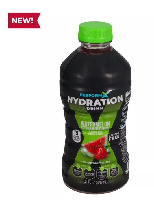 12 PACK! NEW! PerformX Watermelon Strawberry Hydration Drink, 28-oz, FREE EXPEDITED SHIPPING!