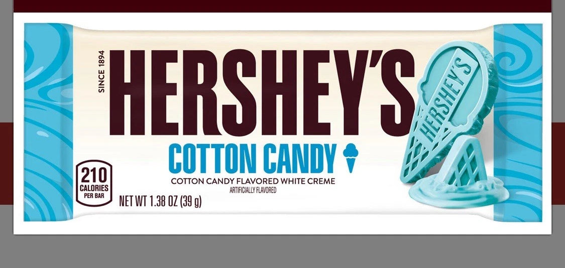 NEW! 24 PACK! HERSHEY'S Cotton Candy Ice Cream Candy Bars
