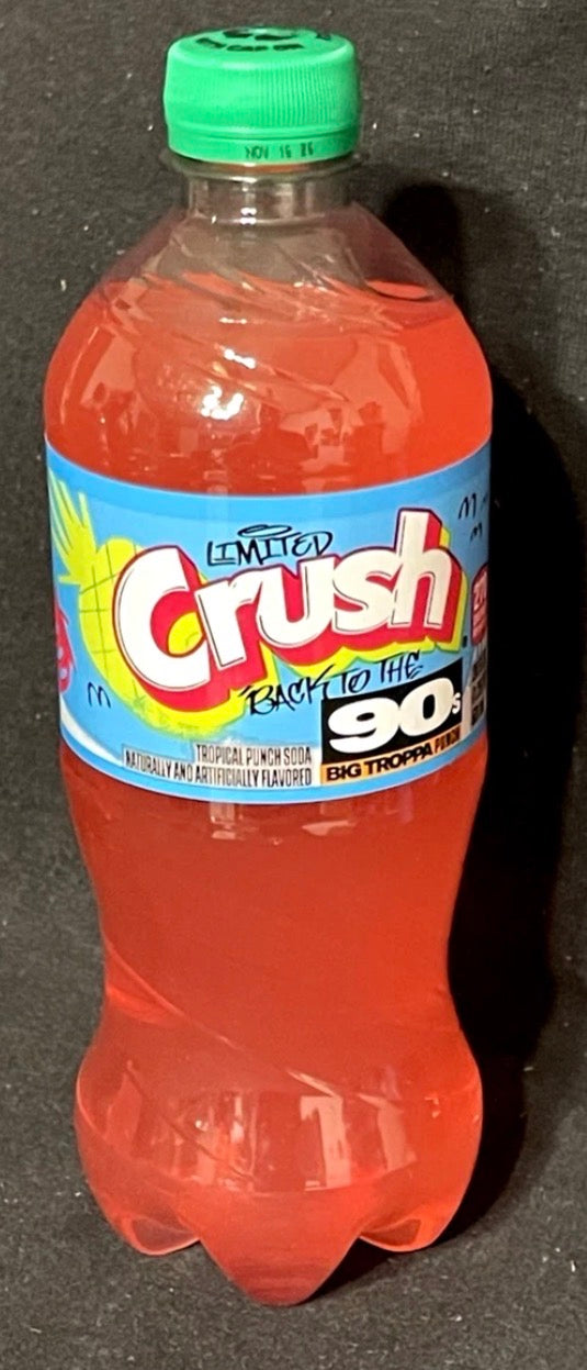 12 PACK! NEW! Crush Back To The 90’s Big Troppa Punch Soda, 20 oz Bottles