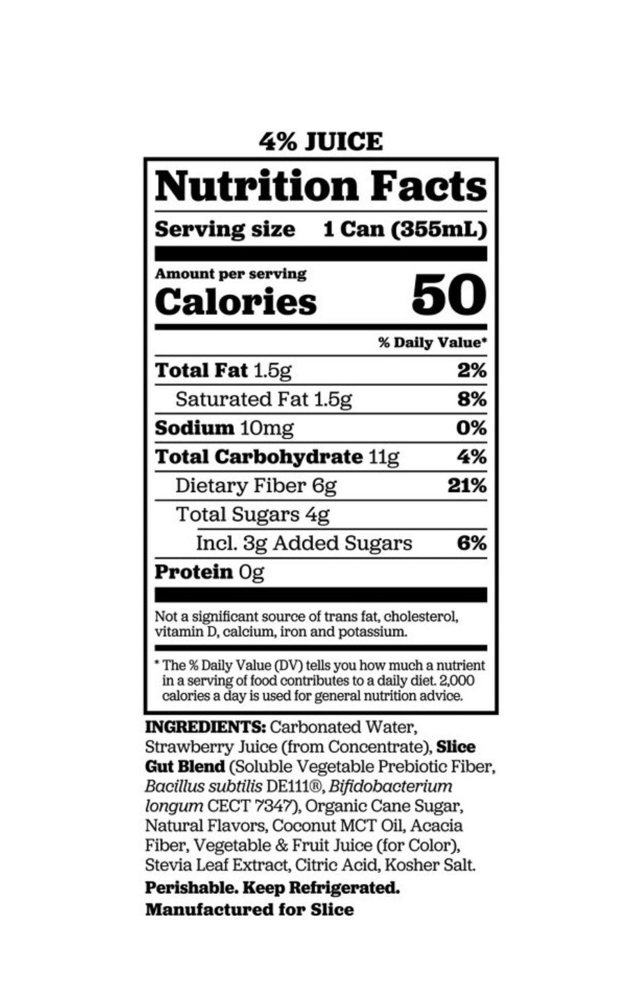 12 PACK! NEW! Slice Healthy Strawberry Dirty Soda, 12 oz Cans
