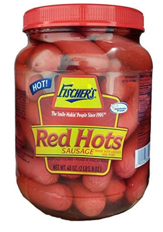 Fischer's Red Hots Sausage, 40 oz, FREE EXPEDITED SHIPPING!