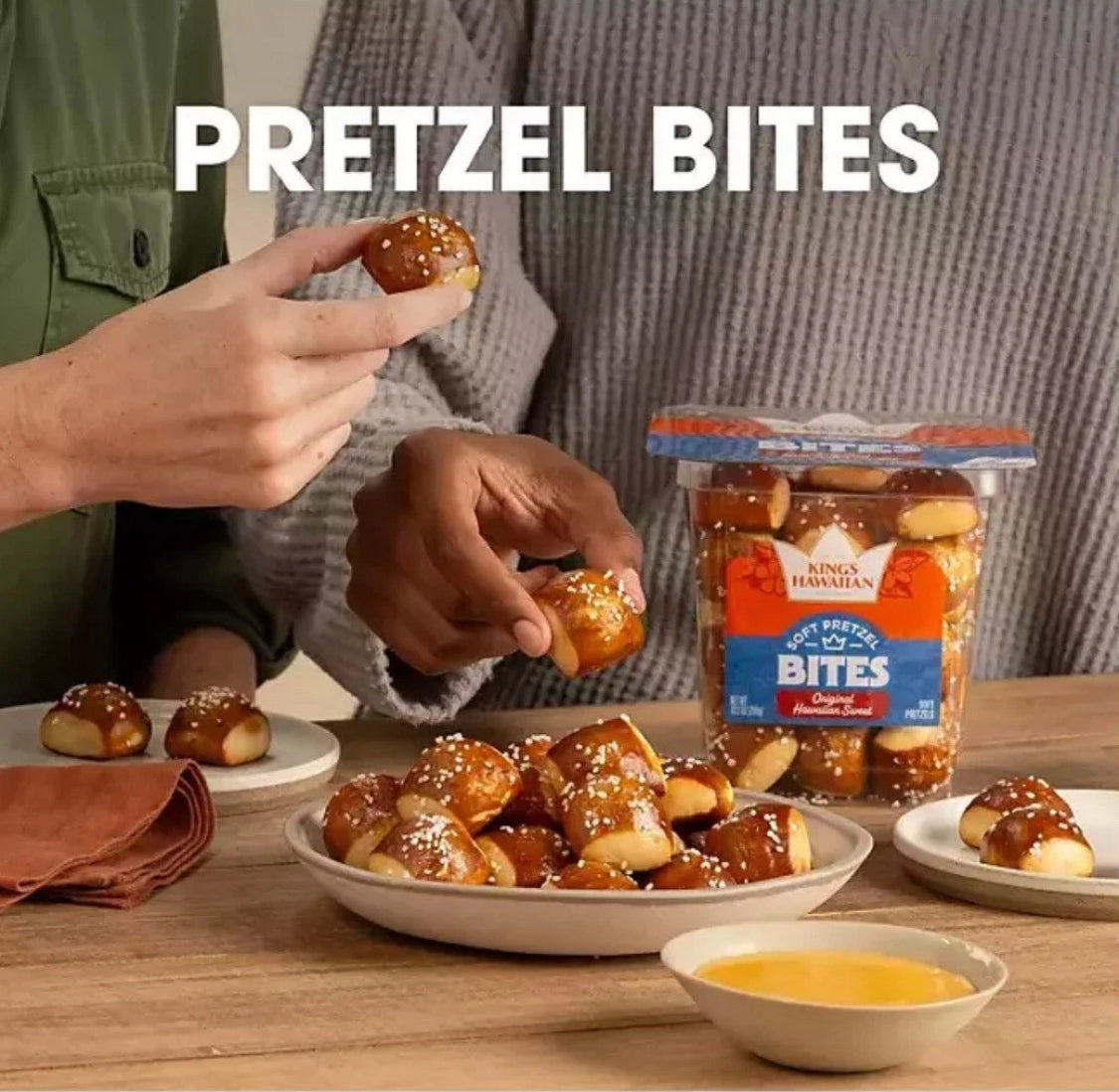 NEW! KING’S HAWAIIAN Original Sweet Soft Pretzel Bites, 10.2 oz