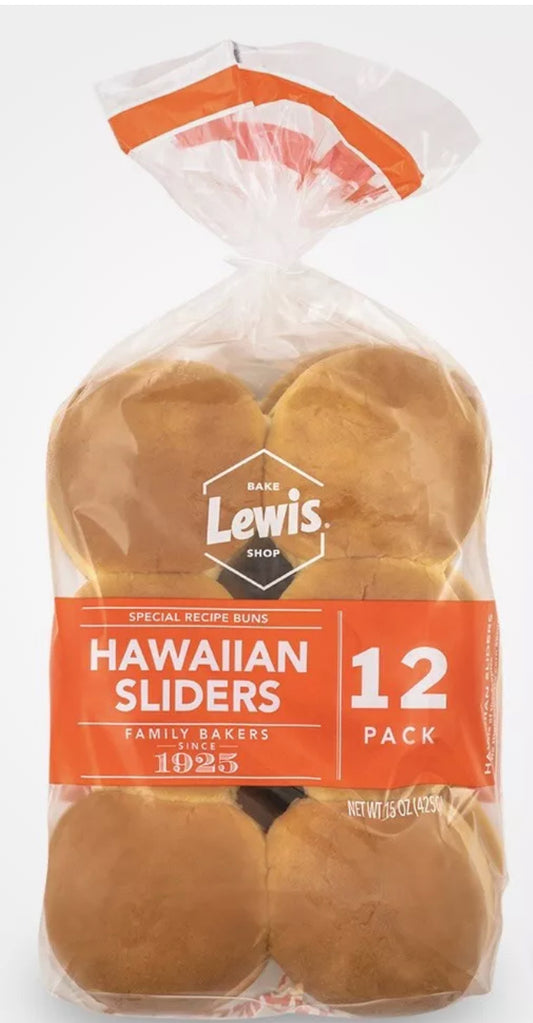 Lewis Bakery Hawaiian Sliders Buns, 12 Ct