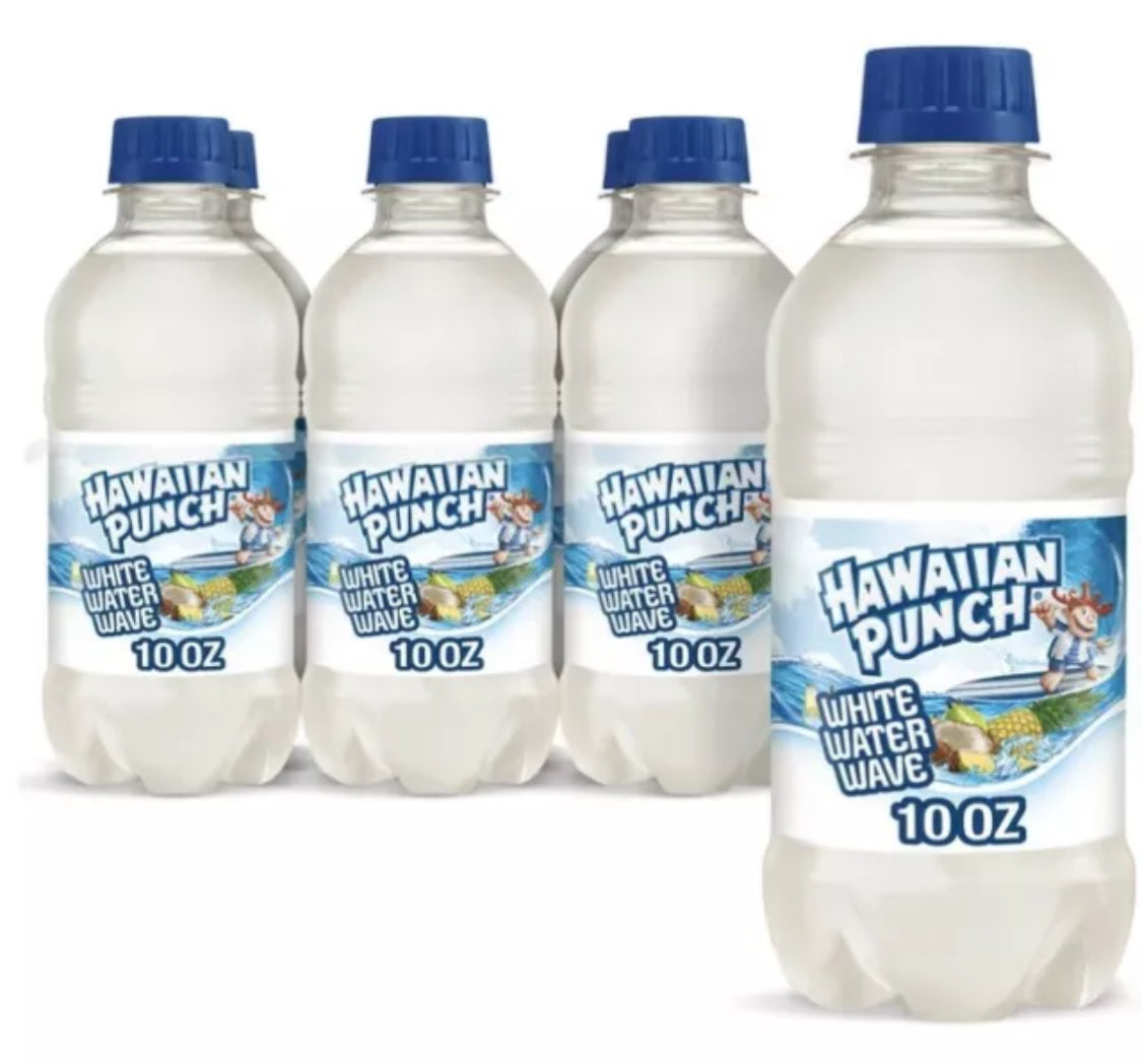 6 PACK! Hawaiian Punch Whitewater Wave, 10 Oz Bottles, FREE EXPEDITED SHIPPING!