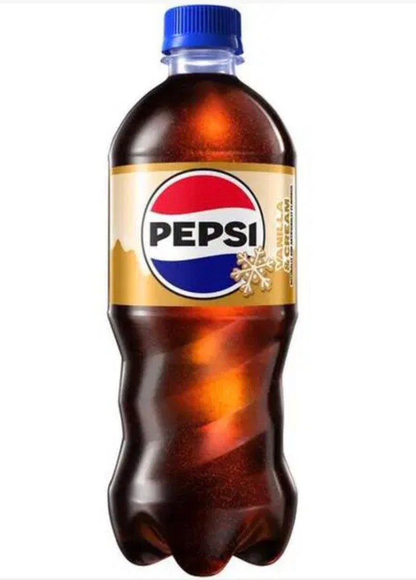 24 PACK! NEW! Pepsi Vanilla & Cream, 20 oz Bottles