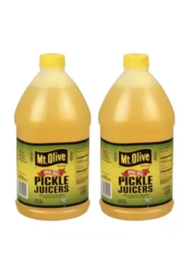 2 PACK! Mt. Olive Pickle Juice 100% Kosher Dill Pickle Brine, 64 oz
