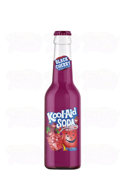 12 PACK! NEW! Kool-Aid Black Cherry Soda, 12 oz Bottles,FREE EXPEDITED SHIPPING!