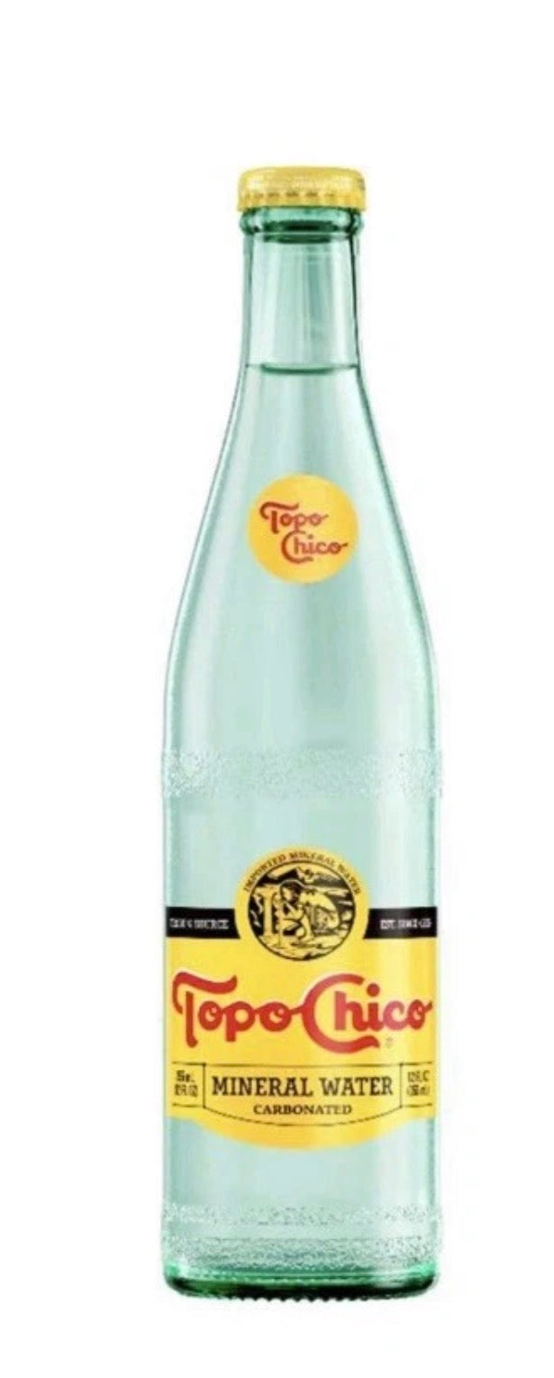 24 PACK! Topo Chico Mineral Water, From Mexico, 12 oz GLASS BOTTLES!