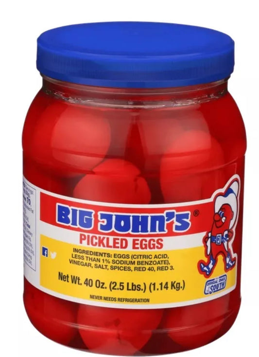 LIMITED TIME DEAL! Big John's Pickled Eggs 40 oz Jar, FREE EXPEDITED SHIPPING!