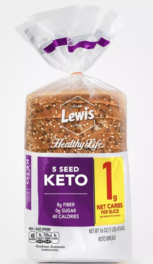 Lewis Bakery 5 Seed Keto Loaf Bread, 1 Lb