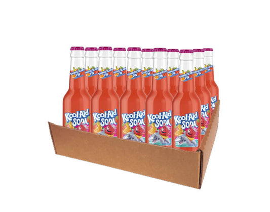12 PACK! NEW! Kool-Aid Sharkleberry Fin Soda, 12 oz Bottles, FREE EXPEDITED SHIP