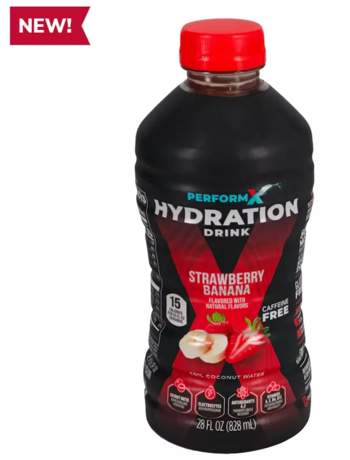 12 PACK! NEW! PerformX Strawberry Banana Hydration Drink, 28-oz, FREE SHIPPING!
