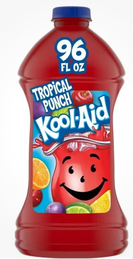 NEW! 96 OZ BOTTLE! Kool-Aid Tropical Punch, FREE EXPEDITED SHIPPING!