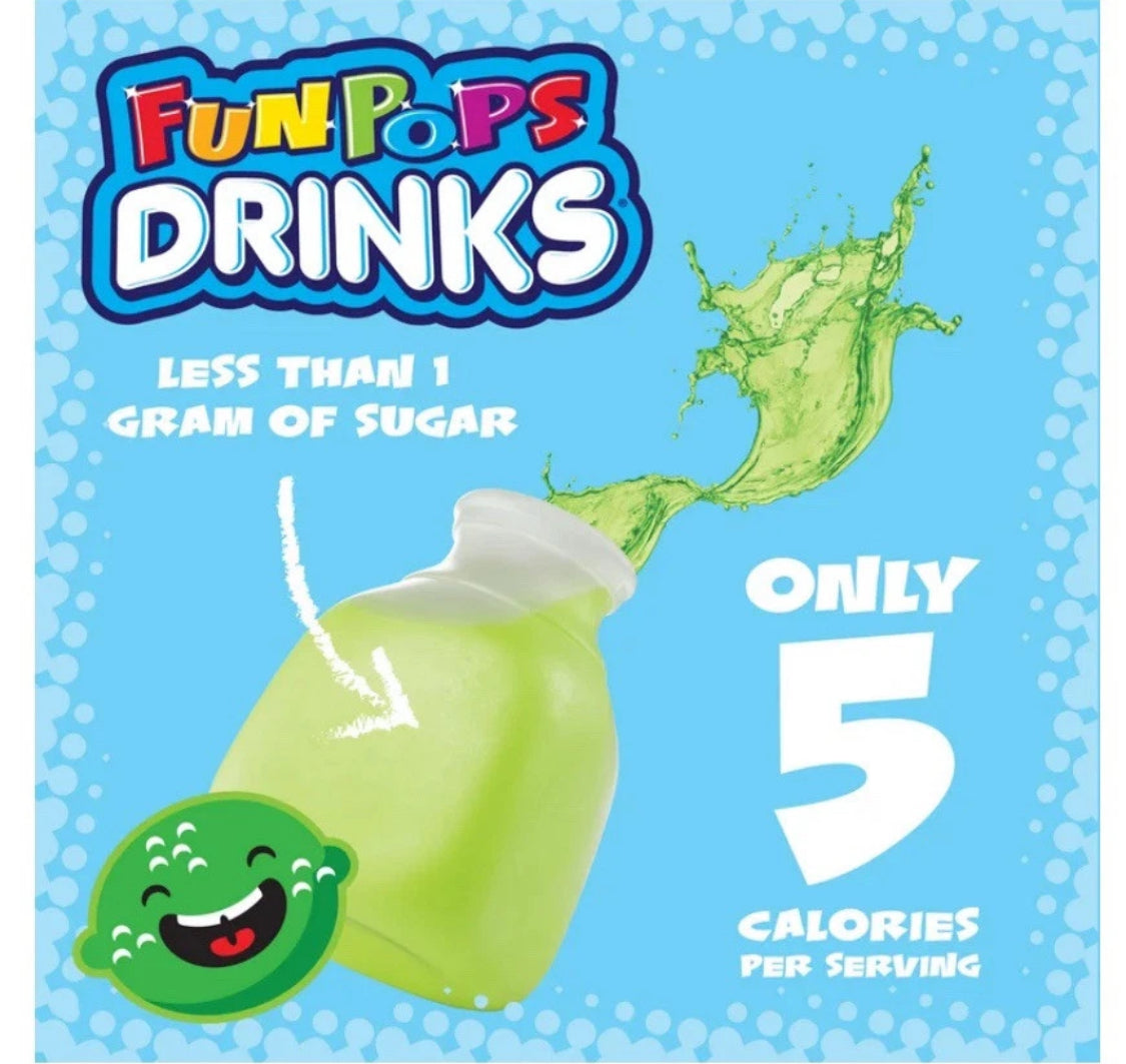 16 PACK! NEW! Funpops Variety Drinks, 6 oz, FREE EXPEDITED SHIPPING!