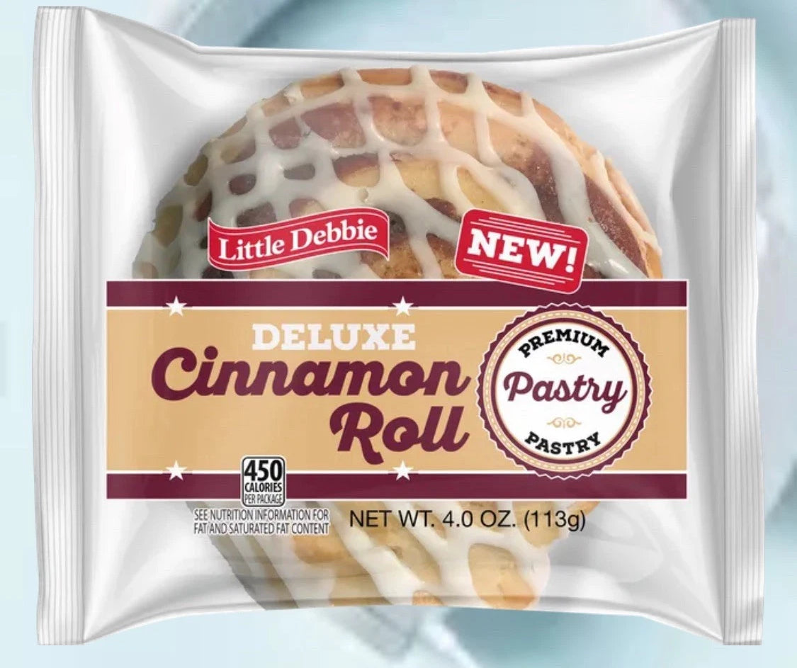 6 PACKS! NEW! Little Debbie Deluxe Cinnamon Rolls, 4 oz, FREE SHIPPING