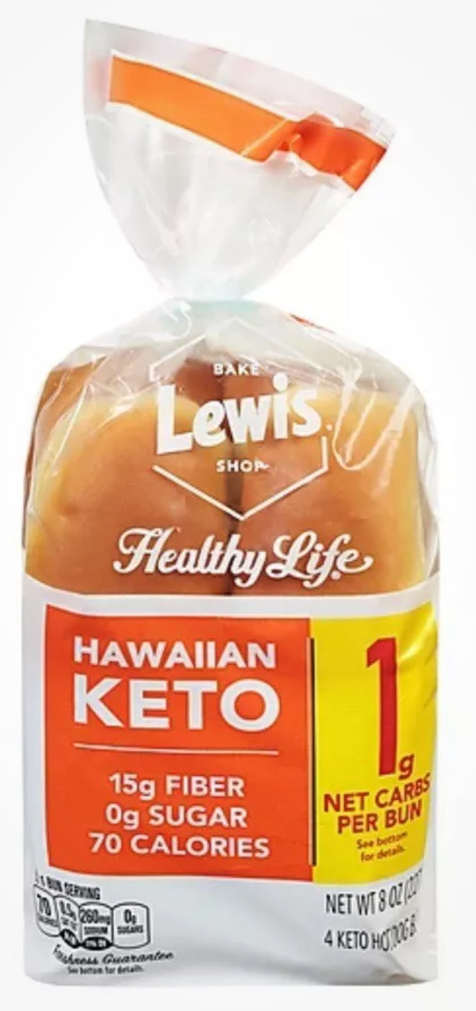 Lewis Bakery Hawaiian KETO Hot Dog Buns 4 Ct