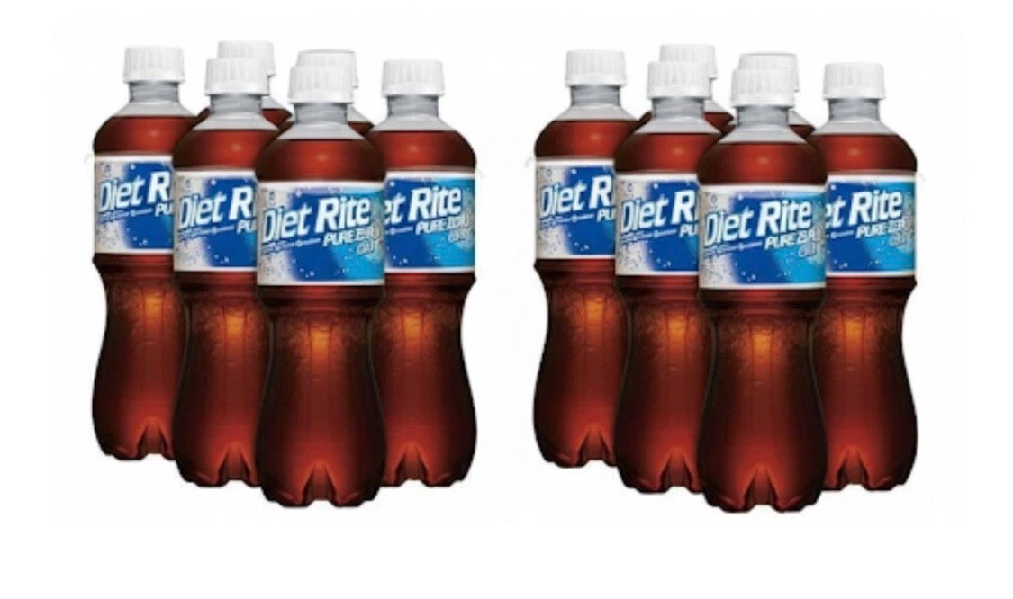 12 PACK! LIMITED STOCK! Diet Rite Caffeine Free Soda, 16.9 oz Bottles, HURRY!