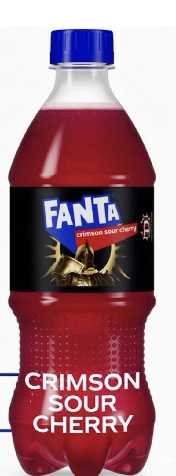 6 PACK! NEW! FANTA XBOX CRIMSON SOUR CHERRY SODA, 20 OZ BOTTLES