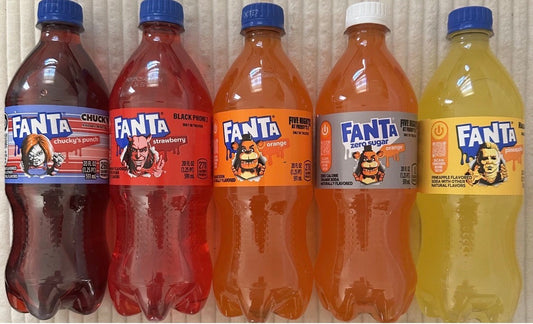 1 DAY DEAL! COMPLETE SET! 5 PACK! NEW! Fanta Soda Halloween 2025, 20 oz Bottles