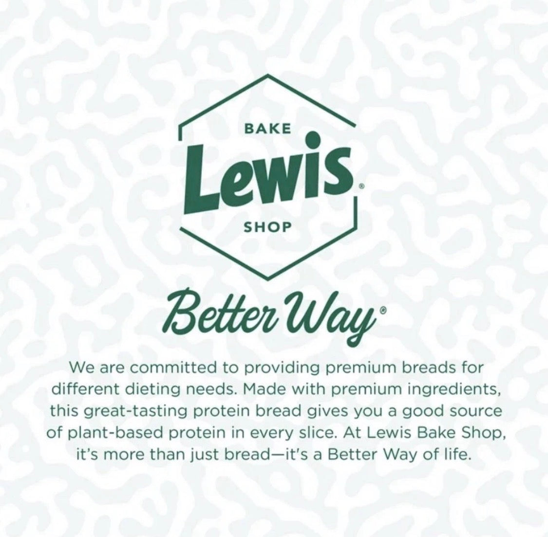 NEW! Lewis Bake Shop Better Way Protein Loaf Bread, 17.5 oz