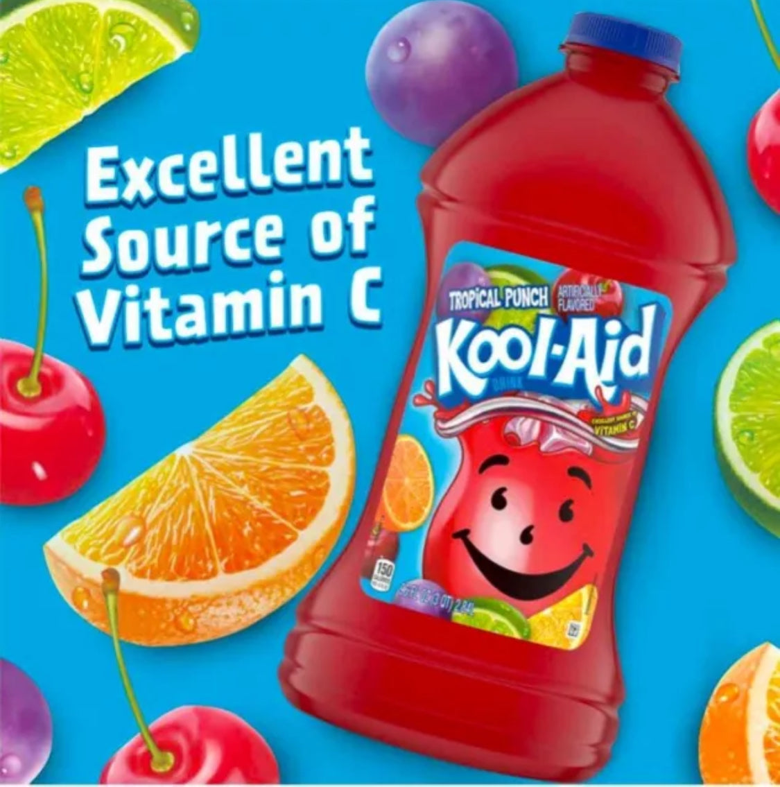 NEW! 96 OZ BOTTLE! Kool-Aid Tropical Punch, FREE EXPEDITED SHIPPING!