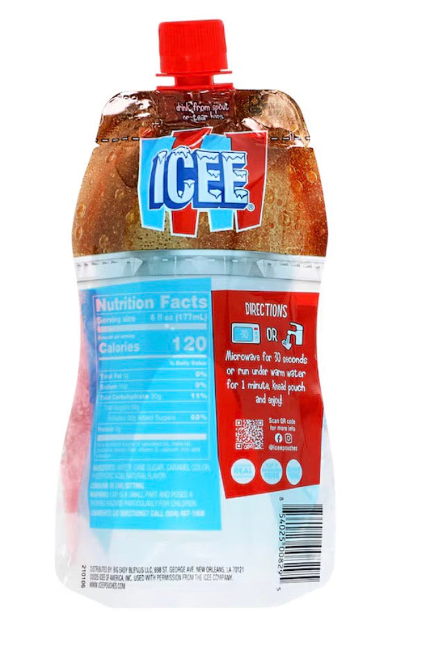 12 PACK! NEW! ICEE Cola Slush Pouch, 6 oz