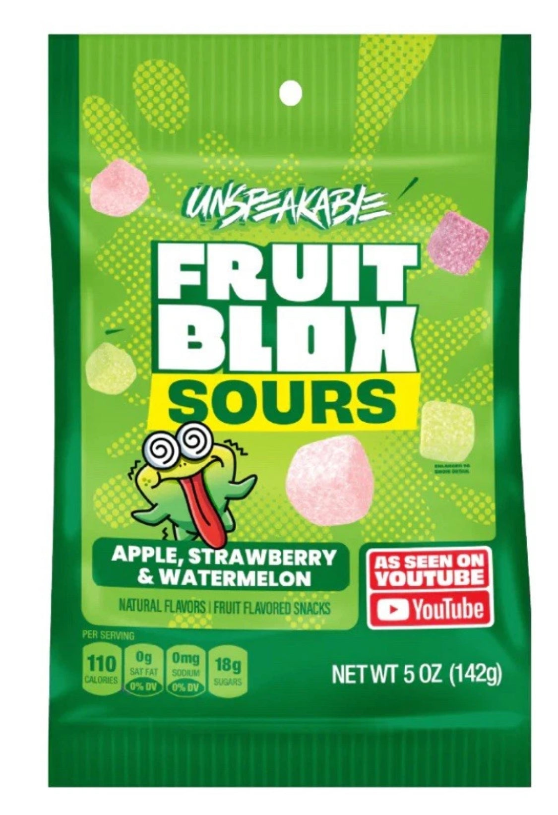 NEW! HURRY! 6 BAGS! Unspeakable Fruit Blox Sours, 5 oz