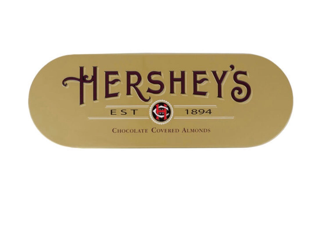 NEW! 2026! HERSHEY’S Milk Chocolate Covered Almonds, 16 oz Gift Tin, SHIPS COOL!