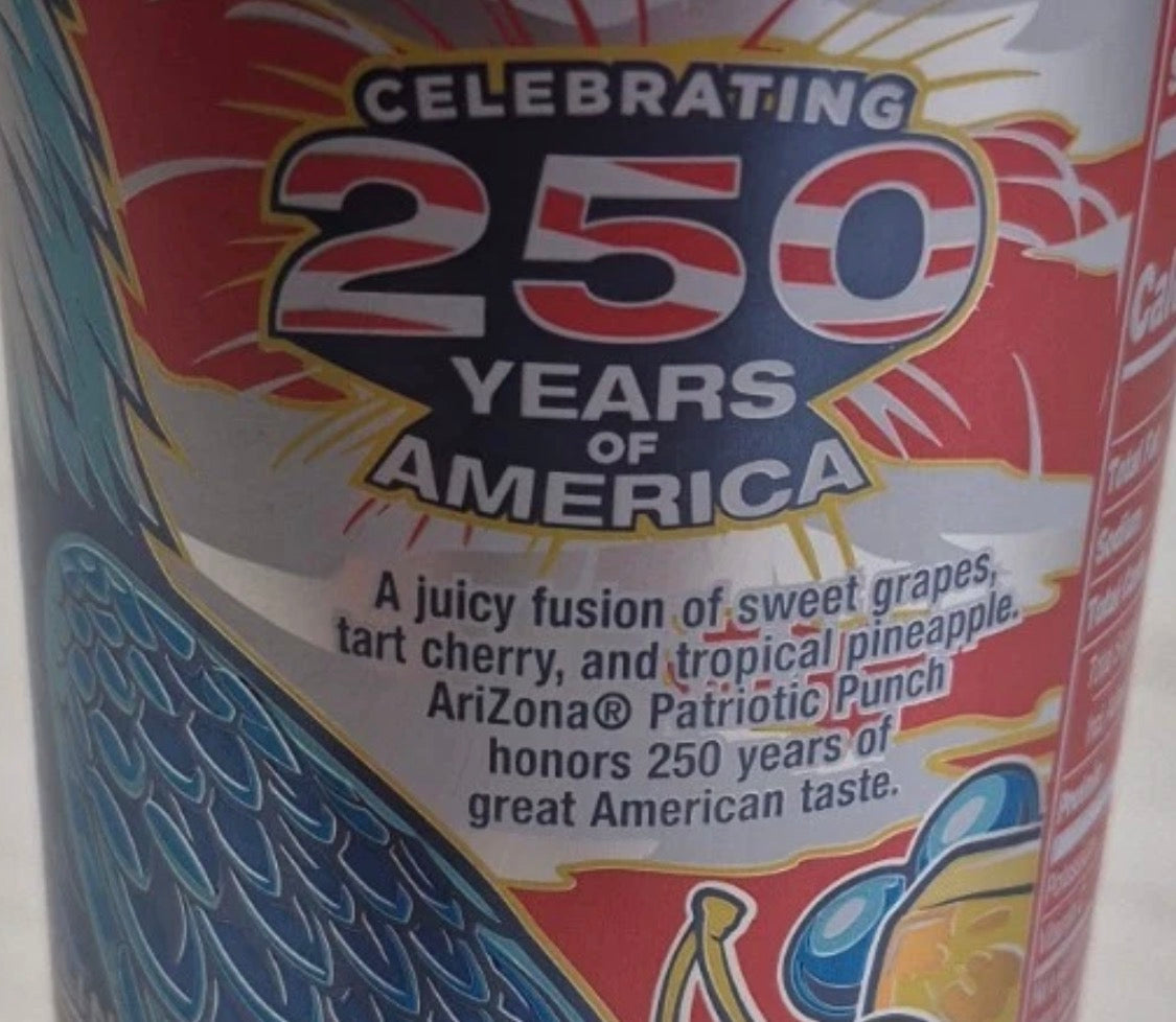 2 PACK! NEW! Arizona Patriotic Punch Juice Cocktail, 22 oz Cans, LIMITED STOCK!