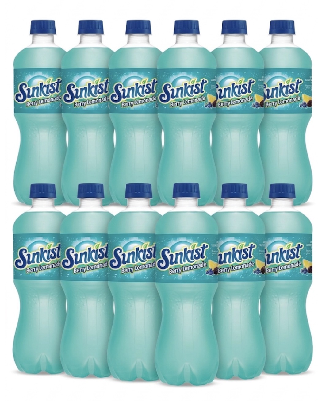12 PACK! NEW! 2026! Sunkist Berry Lemonade Soda, 20 oz Bottles