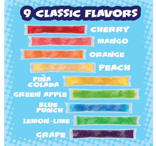 108 PACK! FunPops Freeze Pops, 2 oz, Variety Pack, FREE EXPEDITED SHIPPING!