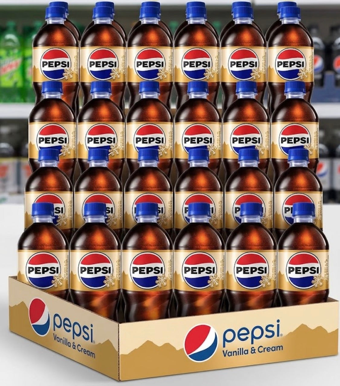 24 PACK! NEW! Pepsi Vanilla & Cream, 20 oz Bottles