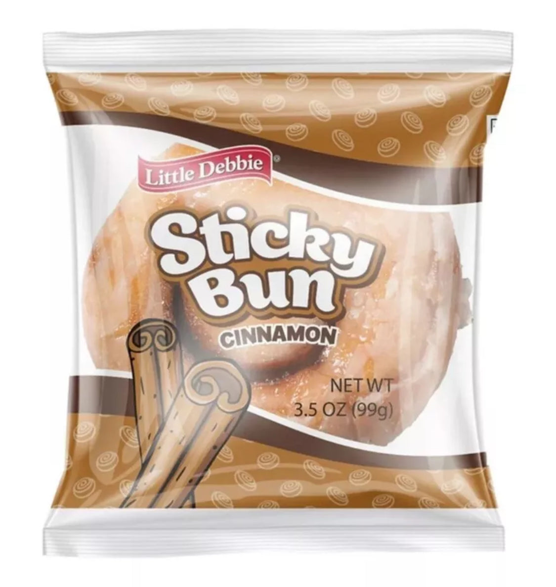 12 PACKS! Little Debbie Cinnamon Sticky Bun, 3.5 oz, FREE EXPEDITED SHIPPING!