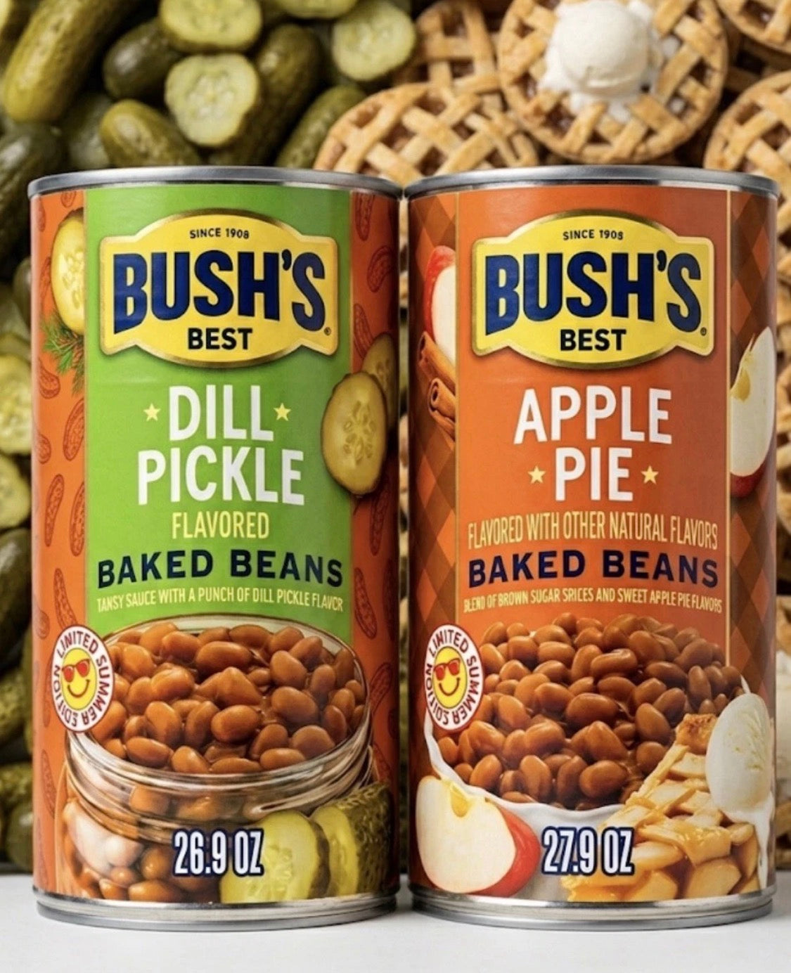 2 PACK! NEW! Bush’s Dill Pickle & Apple Pie Baked Beans,LIMITED TIME!