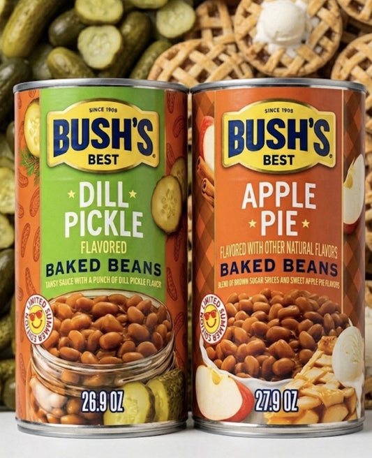 2 PACK! NEW! Bush’s Dill Pickle & Apple Pie Baked Beans,LIMITED TIME!