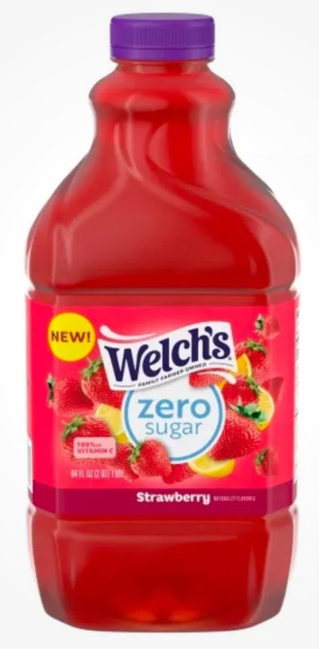 NEW! Welch’s Zero Sugar Strawberry, 64 oz, FREE EXPEDITED SHIPPING!