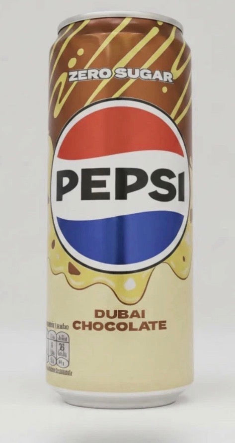 NEW! Pepsi Dubai Chocolate Soda, ZERO SUGAR, FROM THAILAND,LIMITED STOCK