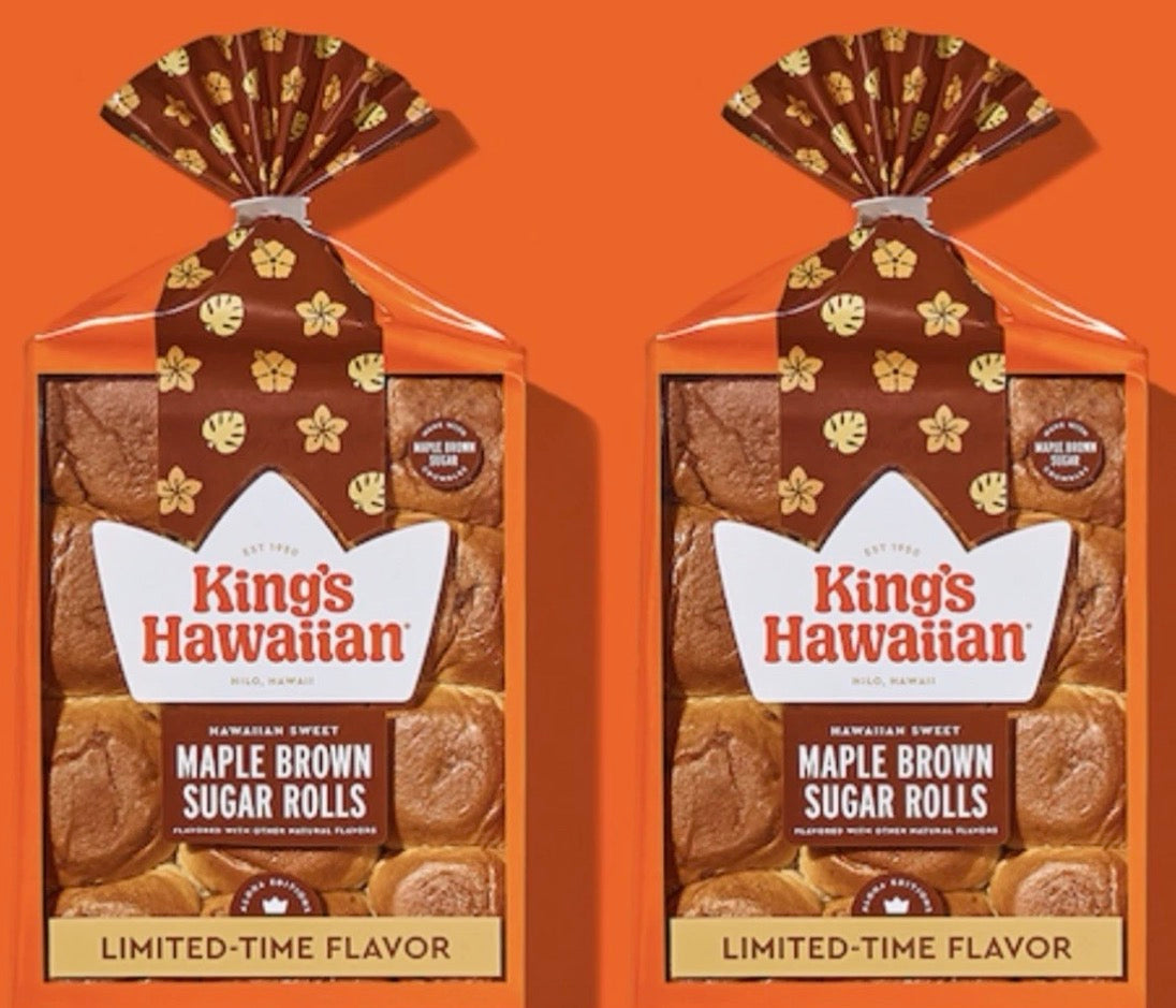 2 PACK! NEW! King’s Hawaiian Maple Brown Sugar Rolls, 12 ct.