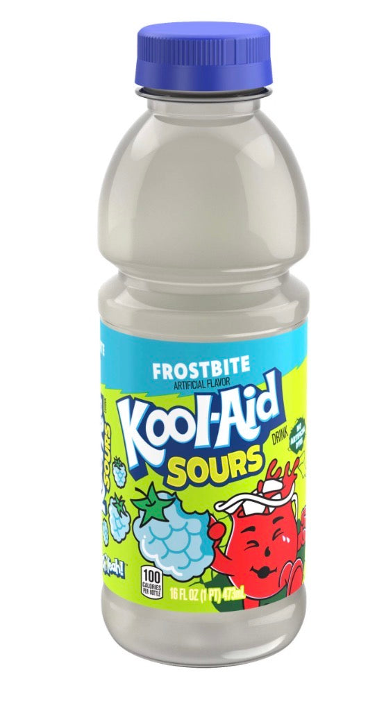 6 PACK! NEW! Kool-Aid Sours, Cherry Bomb, Frostbite, Watermelon Blast, 16 oz