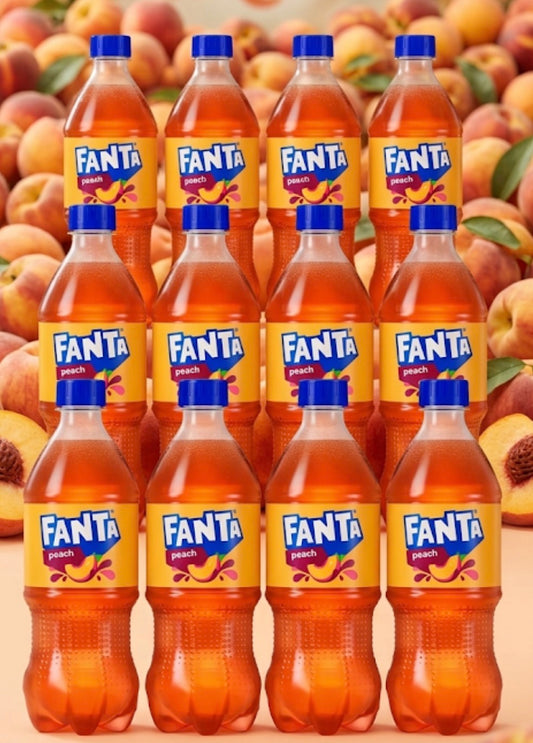 12 PACK! NEW! Fanta Peach Soda, 20 oz Bottles