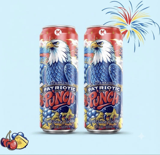 2 PACK! NEW! Arizona Patriotic Punch Juice Cocktail, 22 oz Cans, LIMITED STOCK!