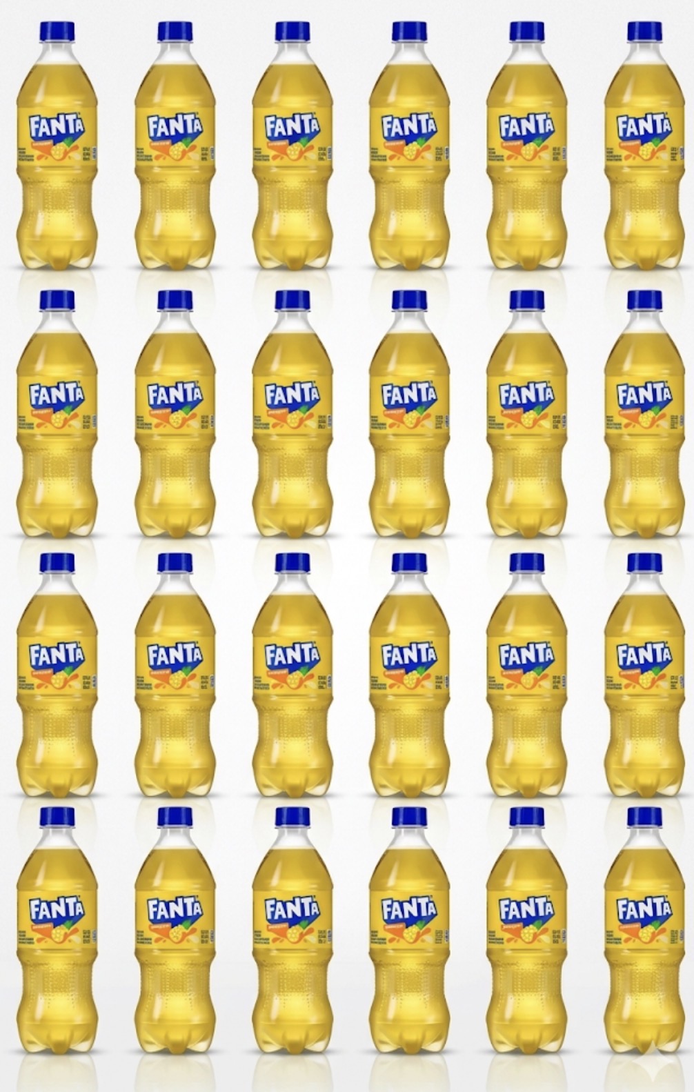 24 PACK! FANTA PINEAPPLE SODA, 20 OZ BOTTLES