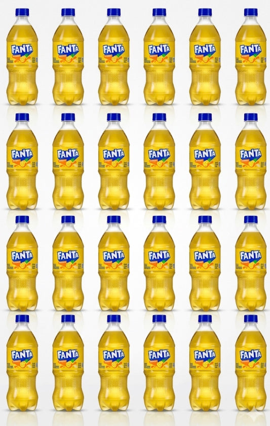 24 PACK! FANTA PINEAPPLE SODA, 20 OZ BOTTLES