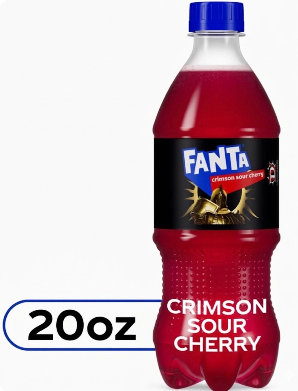 24 PACK! NEW! FANTA XBOX CRIMSON SOUR CHERRY SODA, 20 OZ BOTTLES