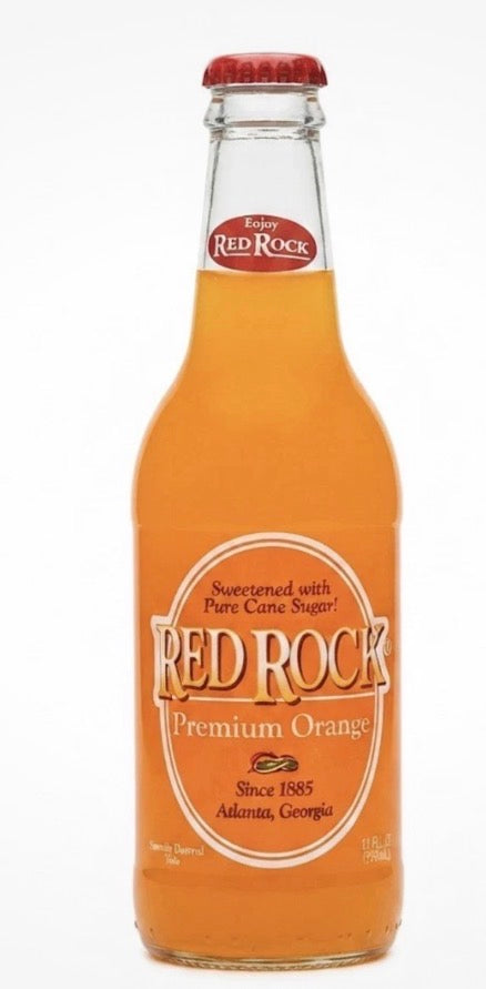 12 PACK! Red Rock Premium Orange Soda, MADE WITH REAL SUGAR, 12 oz Glass Bottles