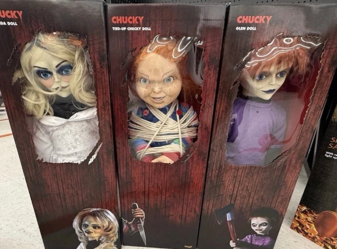 FULL SET! Exclusive Tied Up Chucky, GLENDA & GLEN Dolls