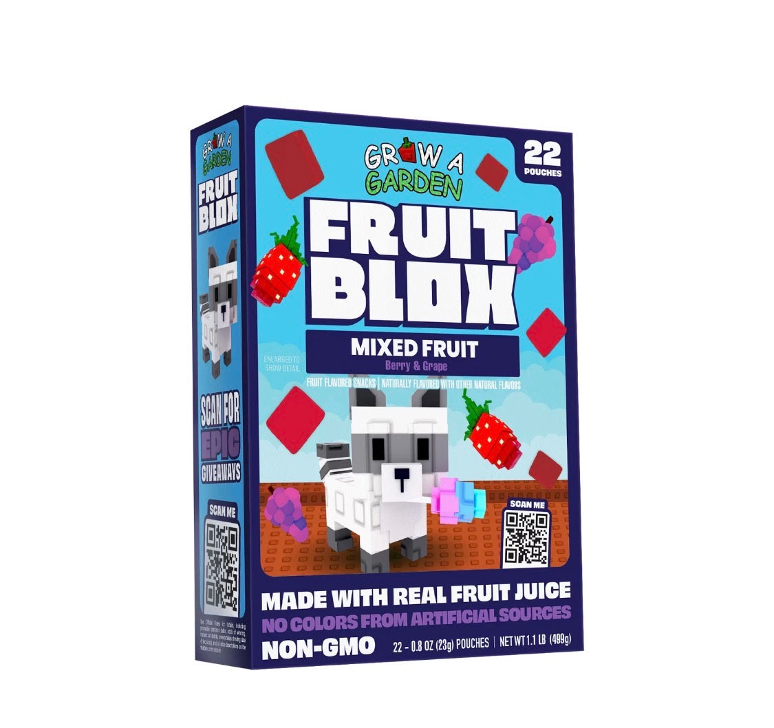 22 PACKS! NEW! FRUITBLOX GROW A GARDEN MIXED FRUIT SNACKS, BERRY & GRAPE