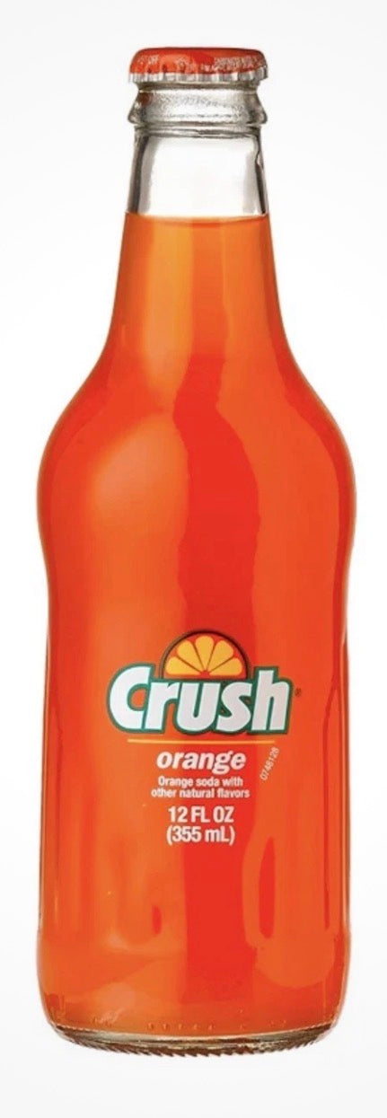 12 PACK! NEW! Orange Crush Soda, Made with Real Sugar, 12 oz Glass Bottles!