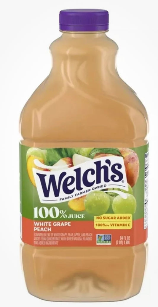 Welch's 100% Juice, White Grape Peach, 64 oz, FREE EXPEDITED SHIPPING!